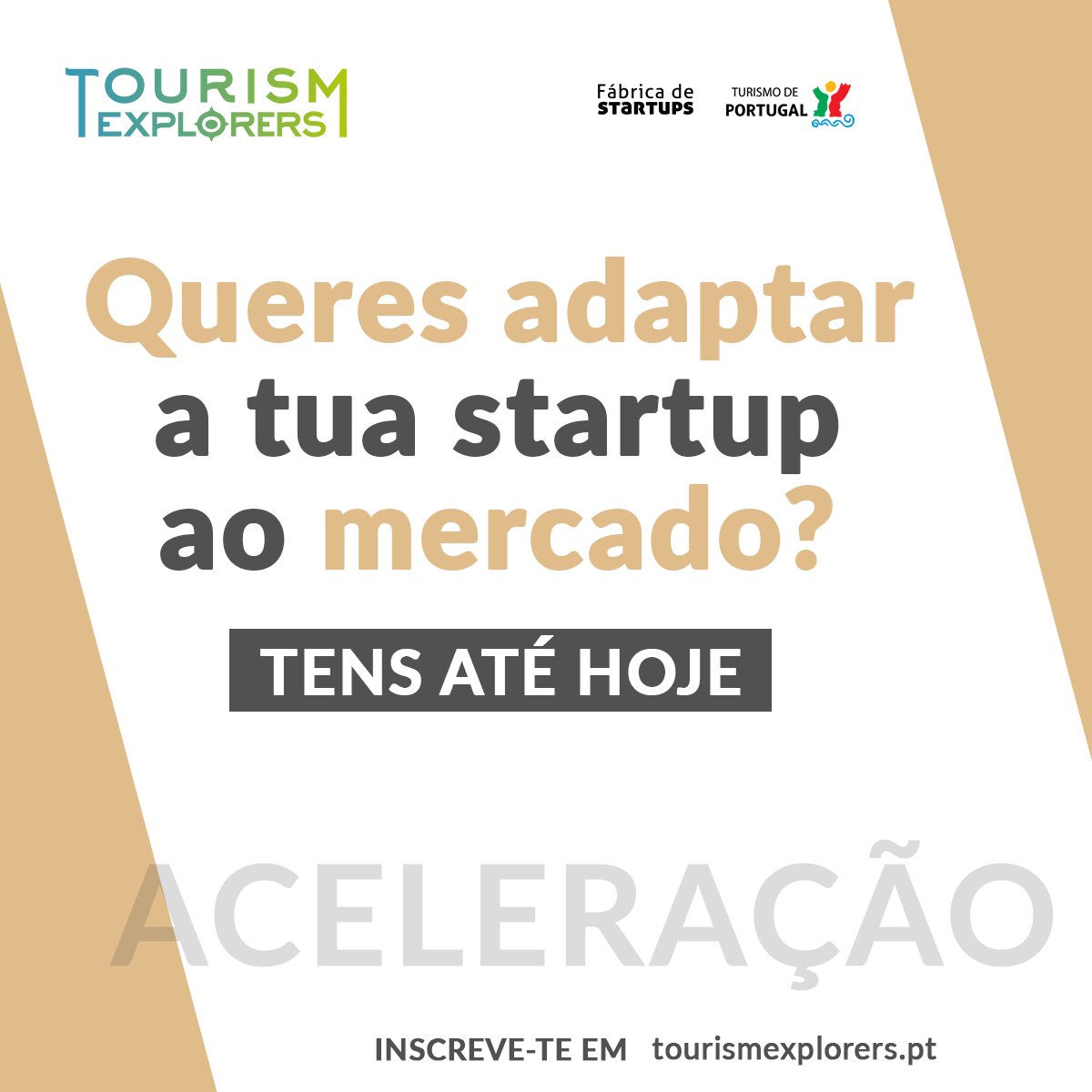 FabricaStartups's tweet photo. ⚠️ As inscrições para o #TourismExplorers estão prestes a terminar ⚠️ Não percas a oportunidade de testar e validar o teu modelo de negócio e, ainda, ganhar um incentivo no valor de 10.000€, se fores o grande vencedor da Final Nacional. Inscreve-te já em https://t.co/1IasHbigjD. https://t.co/RYBsdxgsBC