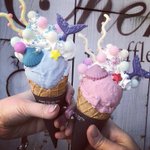 【カフェチェリッシュ×人魚の島のカラフルアイスクリーム】これを食べると人魚になれちゃう？!「人魚の島のカラフルアイスクリーム」