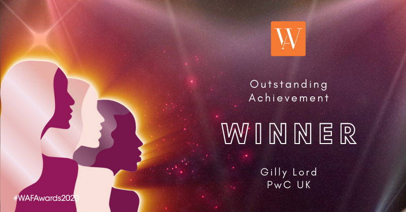 The final category of the ceremony is for Outstanding Achievement. We are delighted to announce our winner Gilly Lord <a href="/gillylord/">Gilly Lord</a>. Congratulations Gilly! #Wafawards2020
