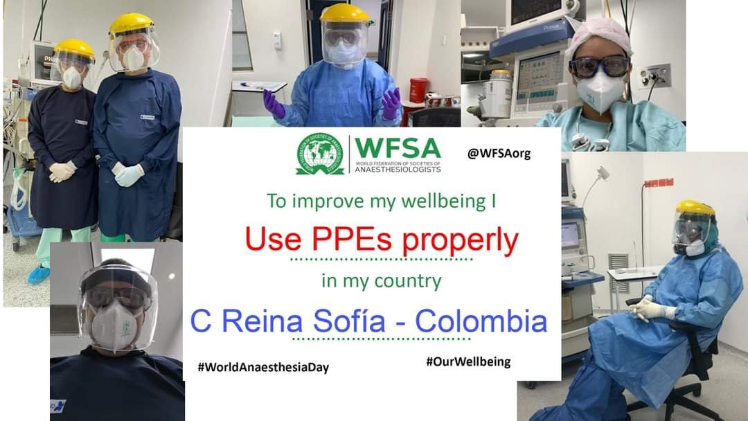 WFSA's celebration of World Anesthesia Day 2020: 
Promoting anesthesiologists' well-being around the world!