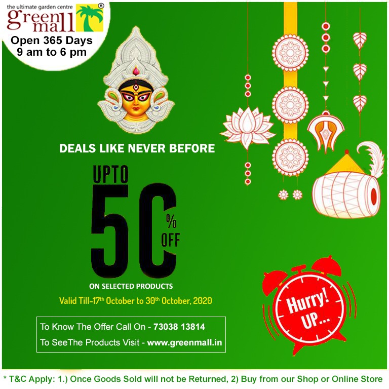 LiveGreenMall's tweet photo. 💫DEALS LIKE NEVER BEFORE 🌟

💁🏻‍♂Celebrate this #Durgapuja with #greenmall &amp; get up to 🔥50%OFF🔥on Selected Products !!

📲 To know more call on - 73038 13814
🌐 Visit our Online store - https://t.co/2qi7LsH9Kv
#Pujaoffer #BigBillionDaySale #SpecialOffer #greenmall #furniture https://t.co/fqO9hgMVkD