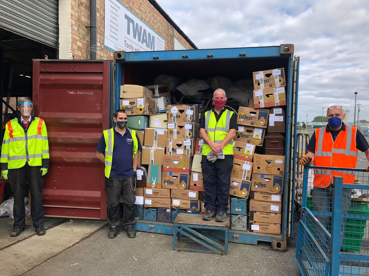 twam_uk's tweet photo. Today our amazing volunteers loaded another container! We can't wait to see how the tools inside transform communities in rural Zambia 🔨 #LivelihoodCreation https://t.co/gtPE8EhQBP