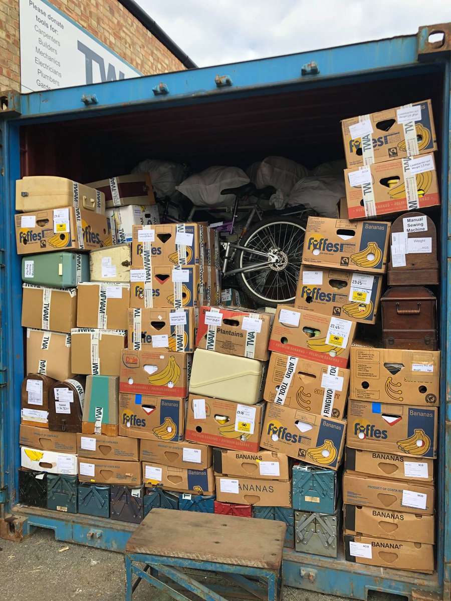 twam_uk's tweet photo. Today our amazing volunteers loaded another container! We can't wait to see how the tools inside transform communities in rural Zambia 🔨 #LivelihoodCreation https://t.co/gtPE8EhQBP