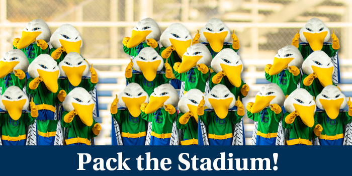 There are only a few days left to help us pack the stadium with Gulls for student athletes this fall! Your donation will go towards an area in Athletics that is most meaningful to you. Show our student-athletes their fans are still with them!
 bit.ly/PackTheStadium