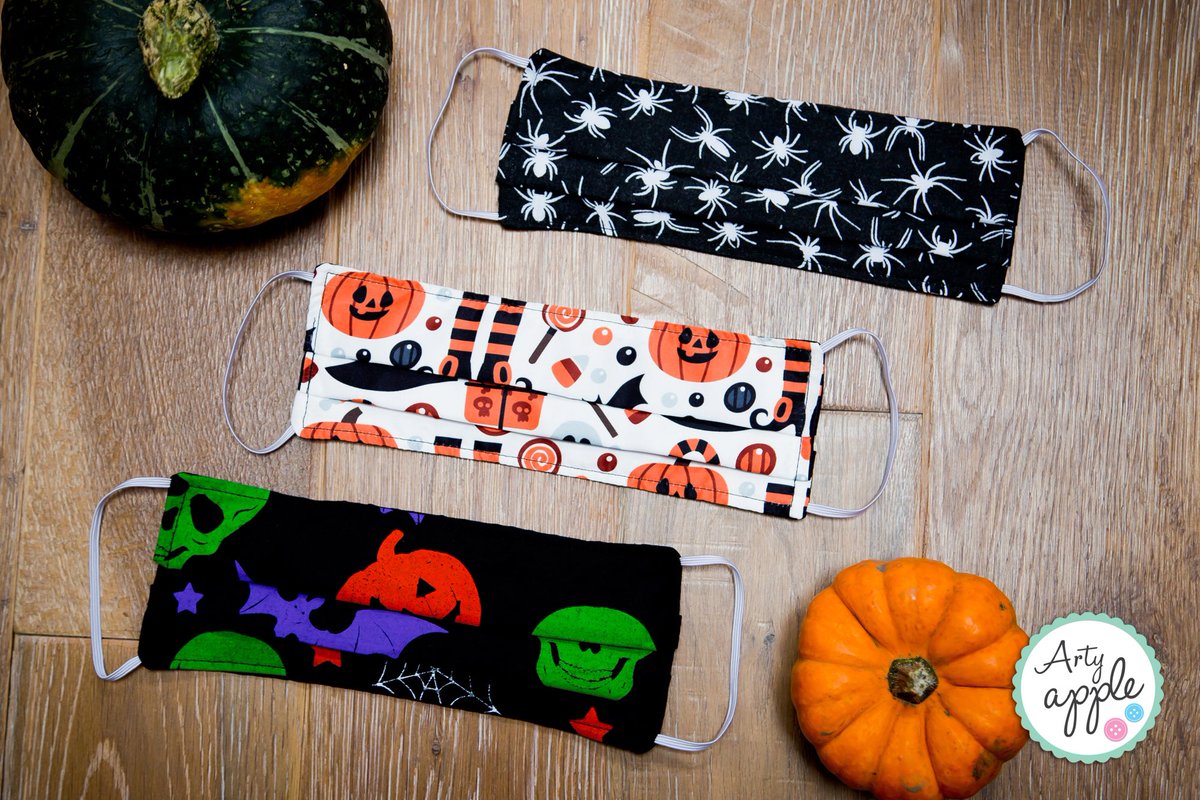 Halloween face masks now available! Grab yours here: artyapple.com/product/hallow… 👻 #Halloween #FaceMasks #Handmade #Halloween2020 #FaceMask