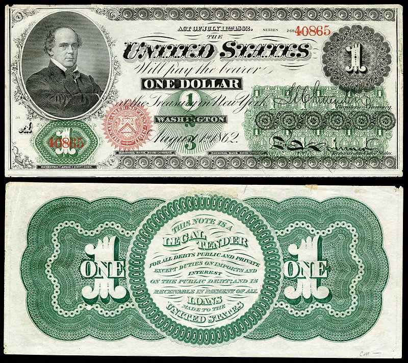  #7 But he was also, still, obsessed with the idea of being President.He used his position at Treasury to consolidate his political power. He put his own face on the paper currency he was printing (including the $1 bill) so people would recognize him.