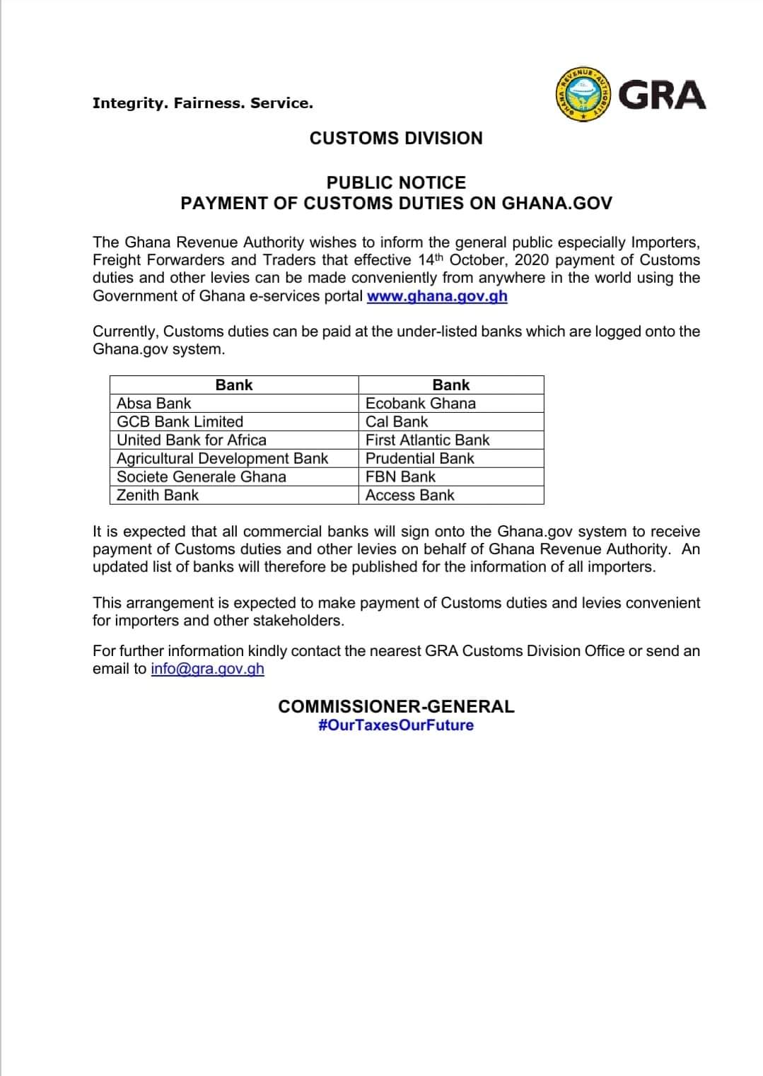 Online custom clearance duty payment