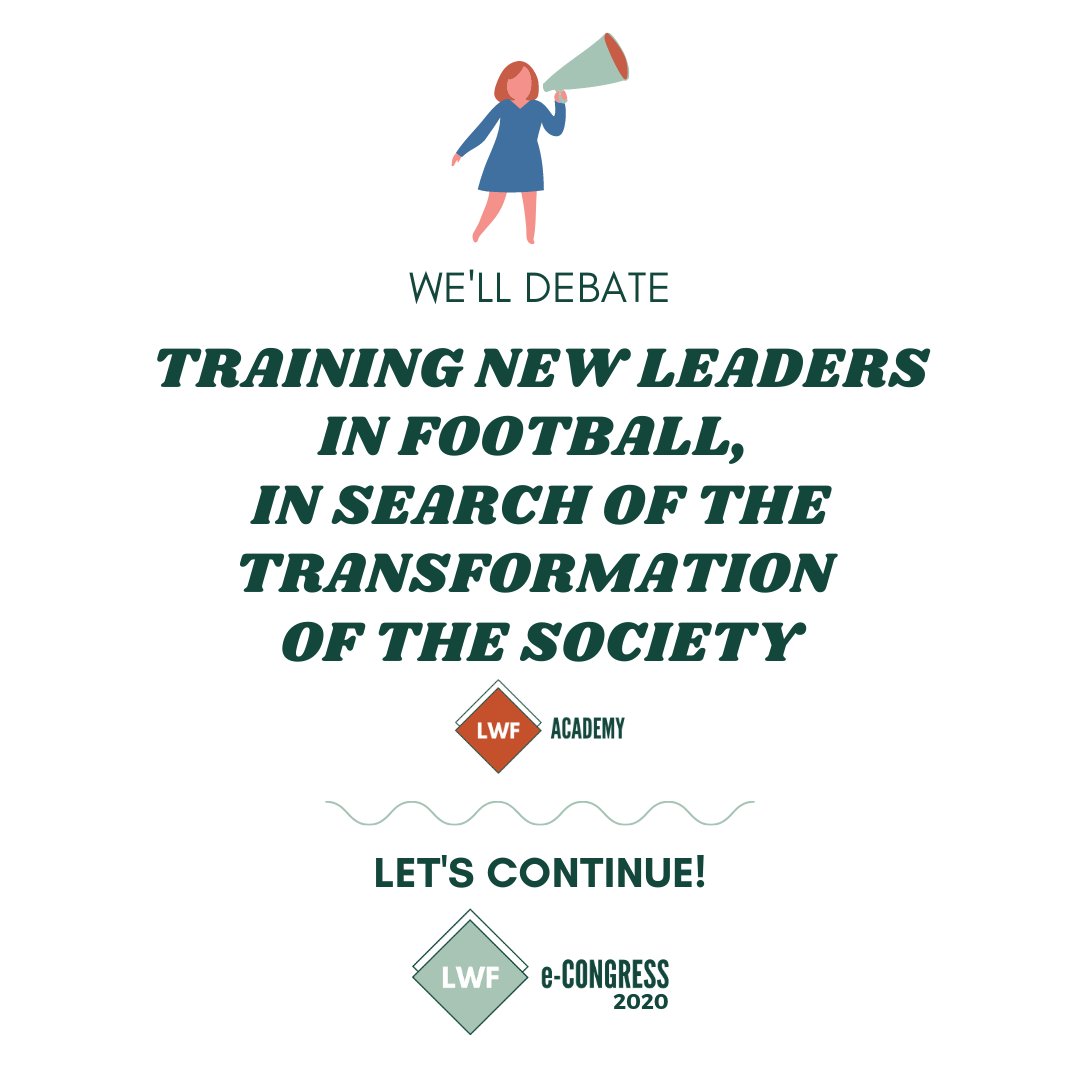 LWFplatform's tweet photo. 🗣️Get ready for the next roundtable "TRAINING NEW LEADERS IN FOOTBALL, IN SEARCH OF THE TRANSFORMATION OF THE SOCIETY", moderated by 
@JaviMarco5

STAY TUNED!! ✨ We've got something special for you... 

By: LWF ACADEMY
 
Join us💥 #LWFeCongress #LWF2020 https://t.co/yJ1GalinJb