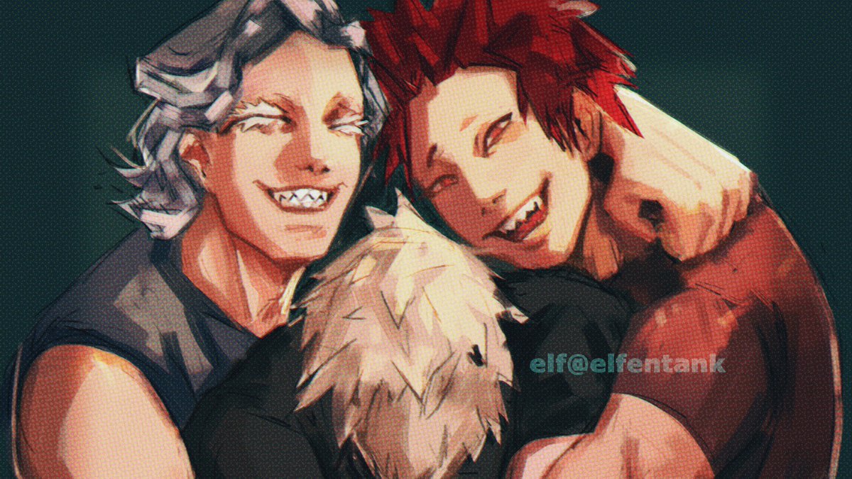 Bakubro baked them a manly cake so he gets a manly hug <3 #KirishimaEijirou #tetsutetsu 