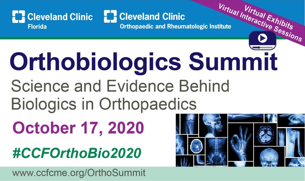 Oct 17, 2020 Orthobiologics Summit: Join us via live streaming!
The Orthobiologics Summit will focus on current and emerging orthobiologic approaches including the use of platelet-rich plasma, cell-based therapies, and technologies emerging in the field.
clevelandclinicmeded.com/live/courses/o…