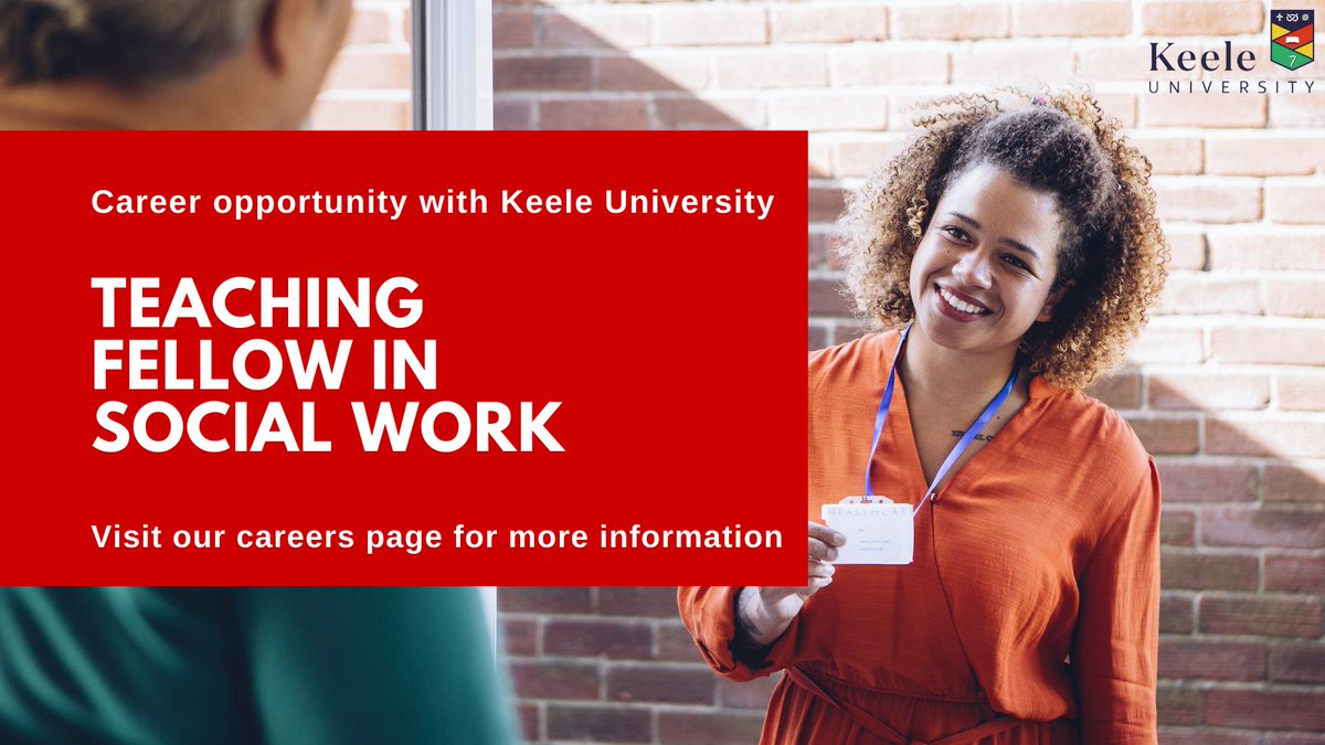 Do you have experience of #socialwork practice in the UK and teaching/training in social work practice? Applications are invited for the post of Teaching Fellow in Social Work. Apply here ➡️ bit.ly/2Hc8m6Q 
@RWMSWTP <a href="/KeeleMedSchool/">Keele Medical School</a>