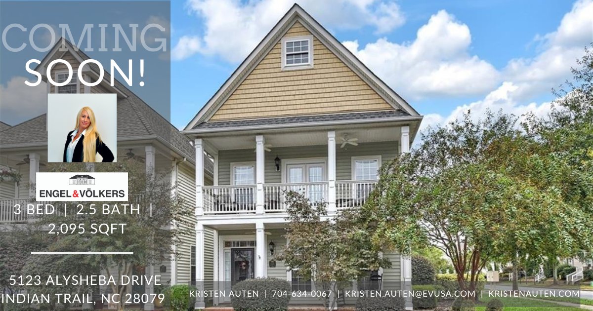 KristenAuten's tweet photo. 🚨NEW TO MARKET! SHOWINGS BEGIN TODAY!🚨
3 BED🛏
2.5 BATHROOMS🛀
2095 SQFT🏡
👉https://t.co/BPd7kSgzmO👈
Contact me for a private tour! 704-634-0067

#comingsoon #newlistingalert #kristenauten https://t.co/ytmLEkJTyv