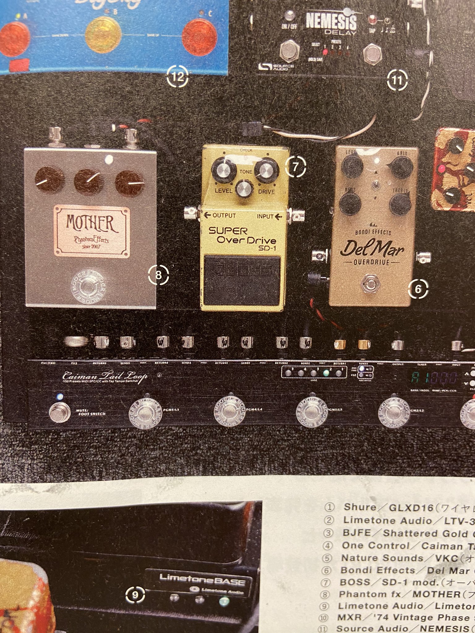 ギター BOSS SD-1 Kensei Ogata Transparent Mod BOSS SD-1