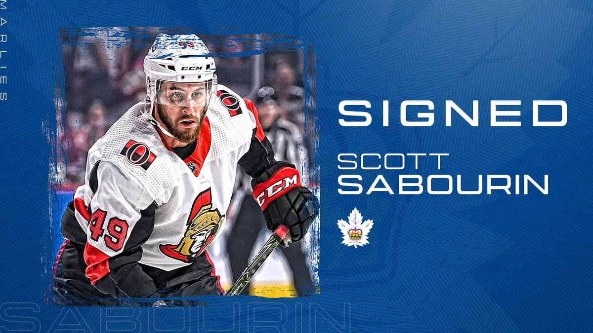 🖋 News: We’ve signed forward Scott Sabourin to a one-year AHL contract. #ForeverStartsHere

Details >> marlies.live/marlies-sign-s…