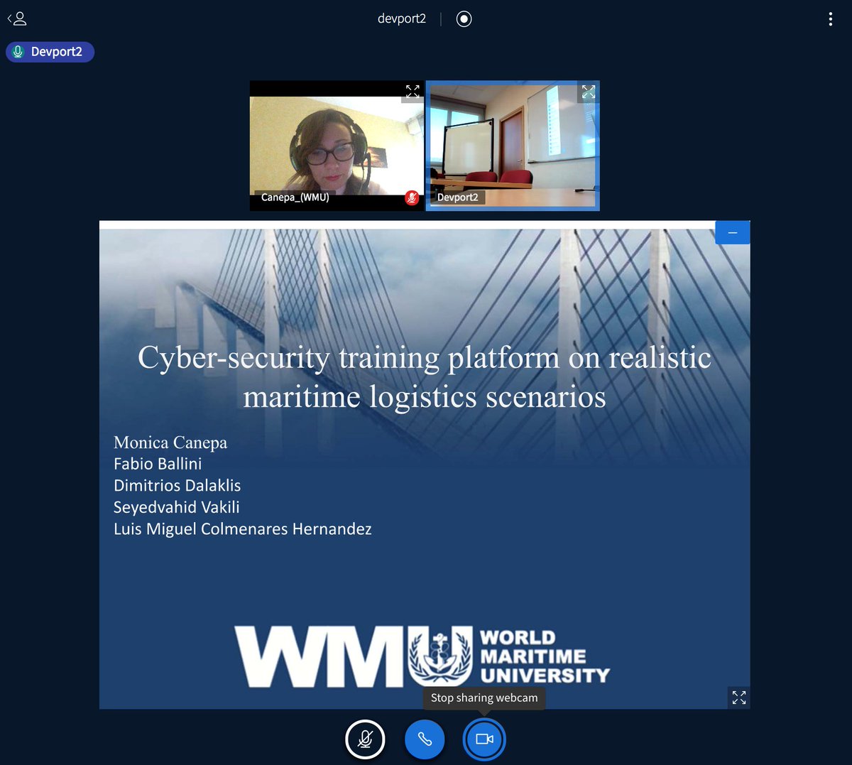 Cyber_MAR's tweet photo. 📣Our colleagues from @WMUHQ had successfully submitted a paper for the #DEVPORT #Virtual #Conference ❗️Mrs. #MonicaCanepa made a presentation of it followed by a constructive🏗️discussion❗️
The paper will be soon available here👉https://t.co/YHnXYbibaJ
#CyberSecurity #H2020🇪🇺 https://t.co/jSften5I4K
