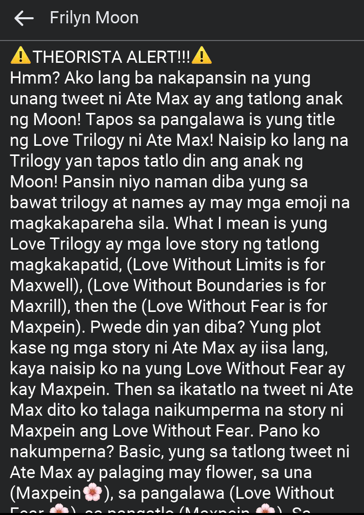 143Maxwp's tweet photo. ⚠️ THEORISTA ALERT!!!⚠️
Pabasa poh theory ko hehehe!

@hesintoher @maxinejijiRT @lovetrilogyOFC @maxinejiji @hambogestQuotes https://t.co/eiVGRkdDWf