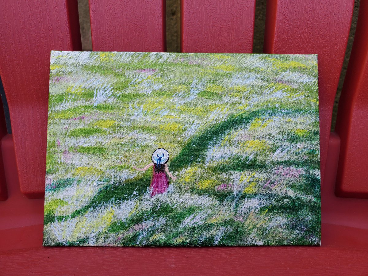 Softest Touch. $25 - Acrylic on 5x7 flat canvas board.