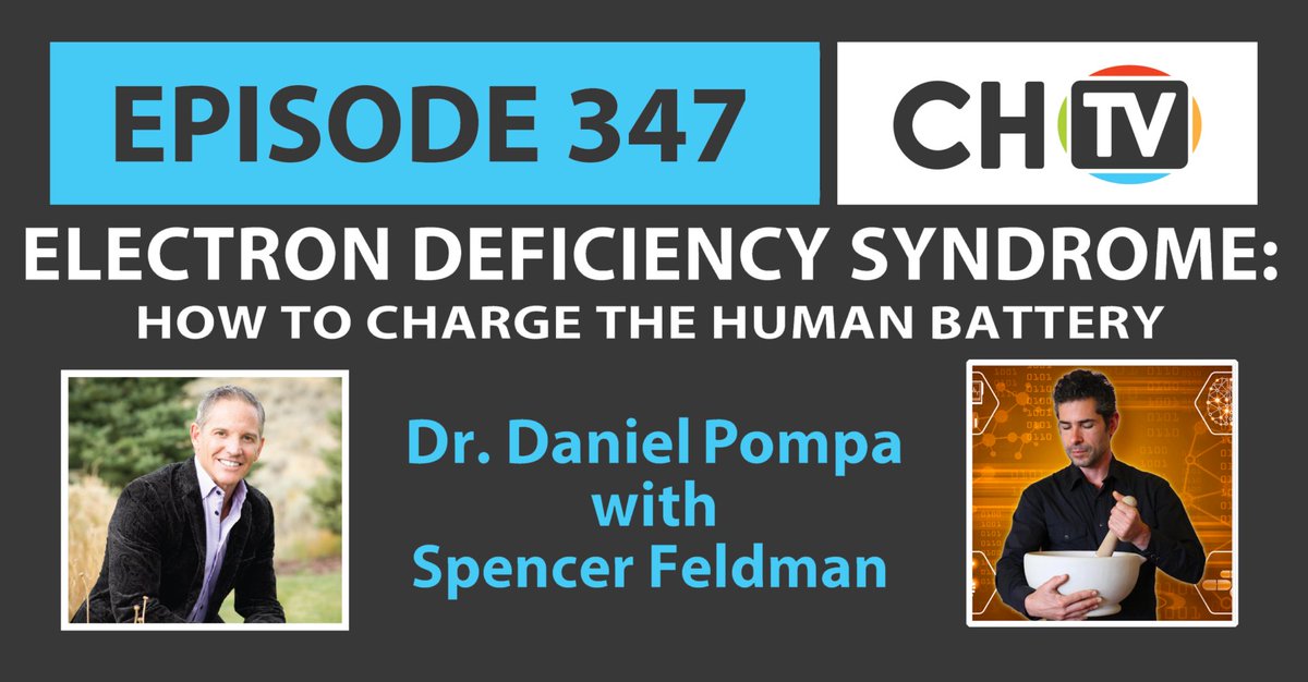 CellularHealing's tweet photo. Today, Dr. Pompa is talking about Electron Deficiency and how it may be contributing to not functioning optimally. Spencer Feldman is here to discuss the science behind grounding and how we can bring the benefits of it right into the cell. https://t.co/VjKVWXTvQ1 https://t.co/Tph9qp1KrQ