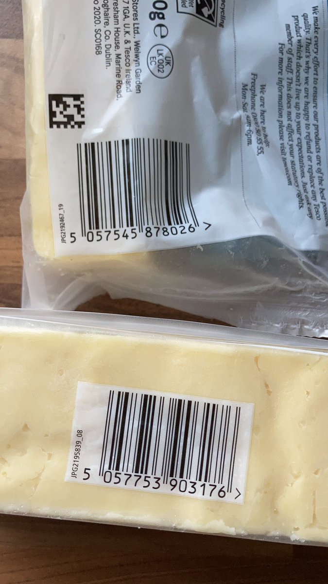 ShaneNewell's tweet photo. @Tesco Here are the bar codes https://t.co/3cvqW9Utk7