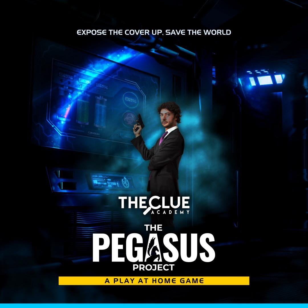 The Pegasus Project is a spy themed virtual escape room that can be played from home with friends 🕵️‍♀️ 👨‍💻

❗️Use discount code SAVE10 to save €10 on your team❗️

To book, visit
theclueacademy.com/pegasus-project

#theclueacademydublin #clueacademy #virtualgamenight #thepegasusproject