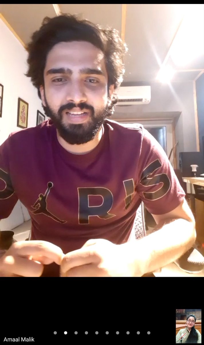 taanvikhanna's tweet photo. A huge thanks to @TribeVibeLive for arranging this #TribeVibeSession with @AmaalMallik. We all had a great time together.
And @AmaalMallik you're such a gem of a person. I admire you so very much. Thank you for signing those beautiful melodies for us. Love ya โค๏ธโค๏ธ https://t.co/C6uP4BTAAb