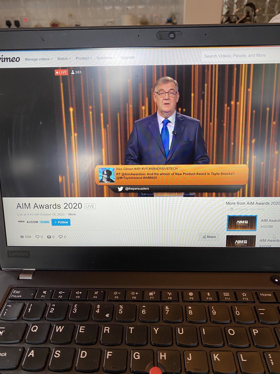 #AIMA20 congratulations to all at the Marketing Institute for making the AIMS work virtually! Good luck to all the finalists. Delighted to have judged an incredible category.