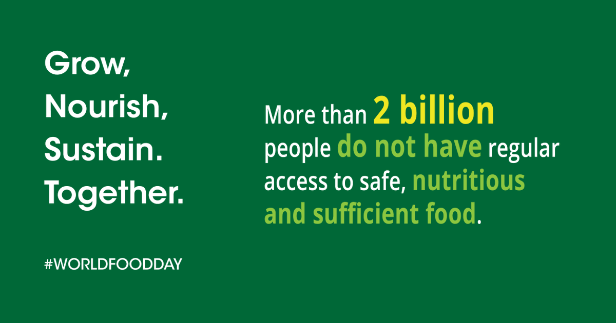 #WorldFoodDay Help spread awareness and action for those suffering from food insecurity.