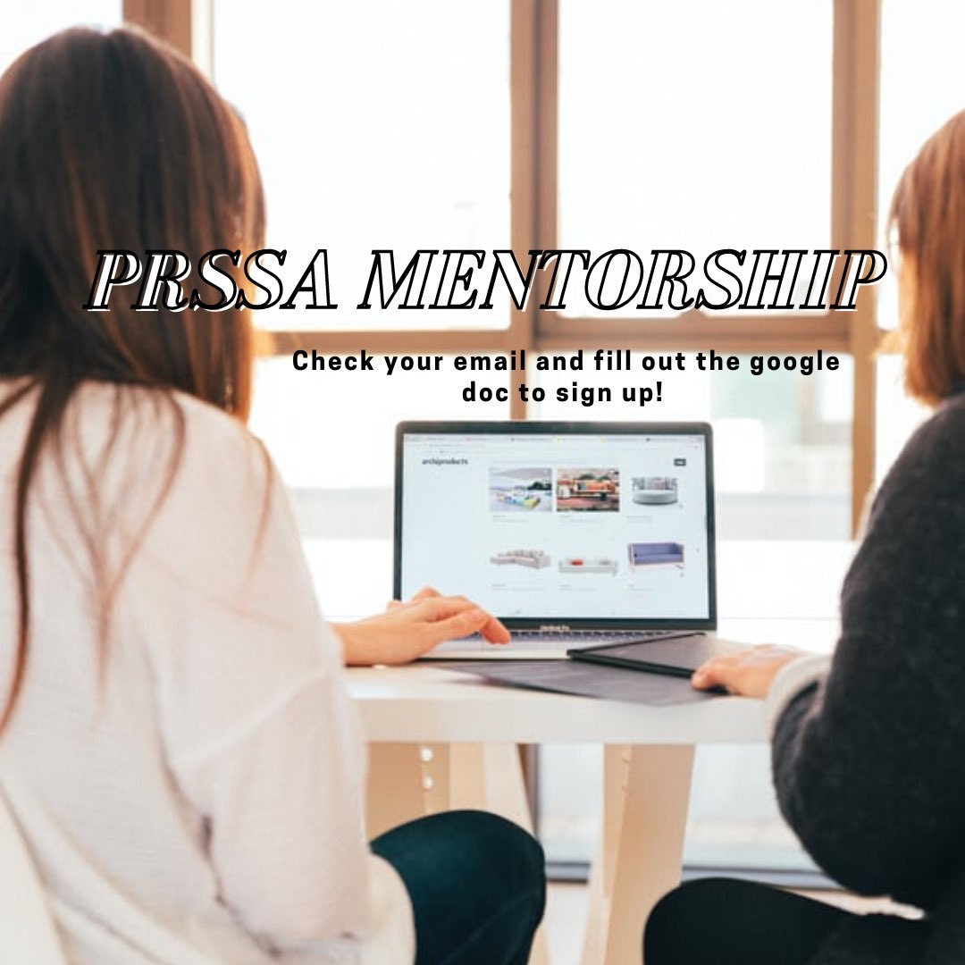 Pay your dues by Tuesday and you’ll have the opportunity to sign up for our new mentorship program! The link to sign up was sent in an email to all members. Have questions? DM us!