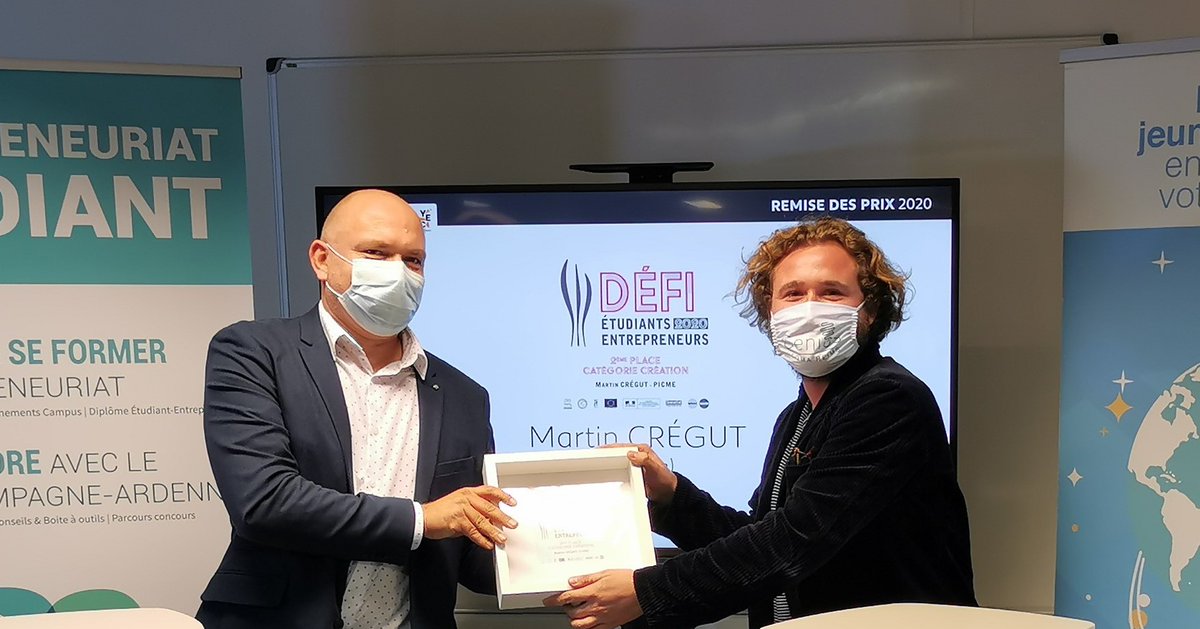 👏👏👏Toutes nos félicitations à la #startup #PicMe powered by <a href="/NEOMAbs/">NEOMA Business School</a> #Incubateurs qui remporte le Prix <a href="/PepiteFrance/">Pépite France</a> pour la <a href="/regiongrandest/">Région Grand Est</a> 👉bit.ly/3j3E3MY #CatchTheWave #entrepreneuriat 🌊