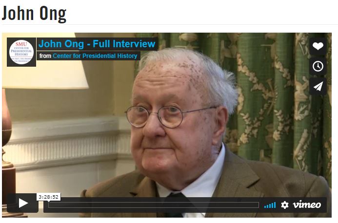 We interviewed two U.S. ambassadors to Norway, whose combined time of service in Norway comprised virtually all of Bush& #39;s two terms in office: John Ong (2002-05) and Benson Whitney (2005-09). /8