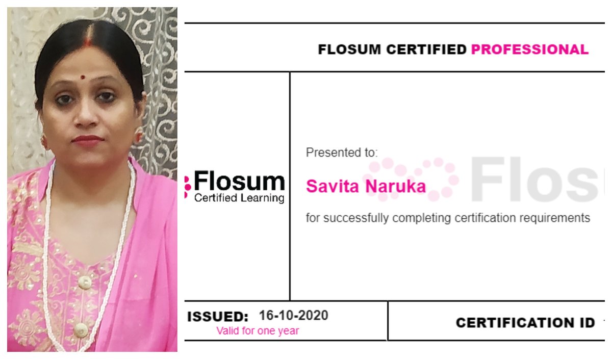 We congratulate Savita Naruka on being a Flosum Certified Professional. 
She is Salesforce Certified Administrator,  Platform app Builder, and Platform Developer 1.

#Flosum #flosumcertified #salesforce #salesforcecertified #Salesforceinjaipur #BodaciousITHUB