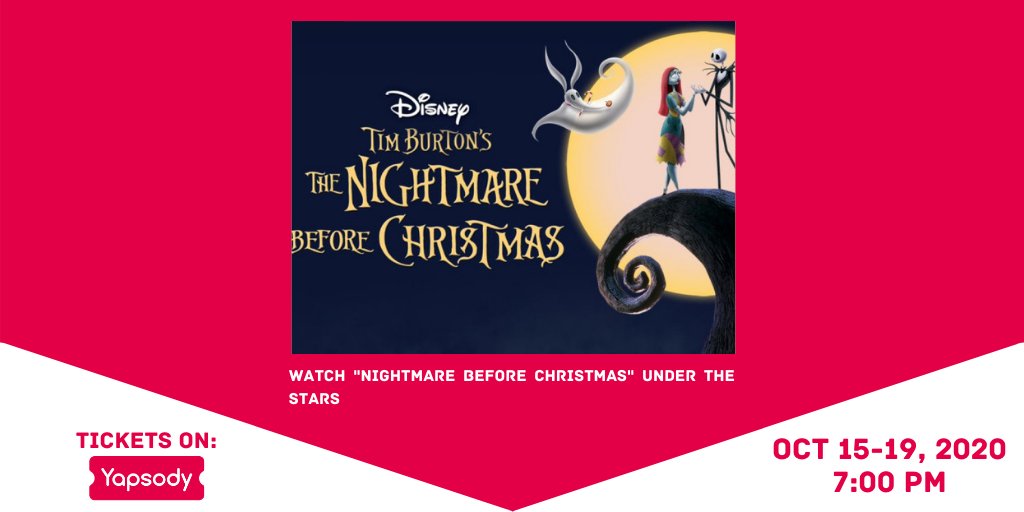 Yapsody's tweet photo. Upcoming Event at @StarliteCadet 
Watch "Nightmare Before Christmas" under the stars

Get your tickets here: https://t.co/Jrc8lwlIby

#driveinmovie #nightmarebeforechristmas #starlite #starlitedrivein #event #moviescreening #EventPromotion #driveincinema #drivein https://t.co/xAUwj9y8xz