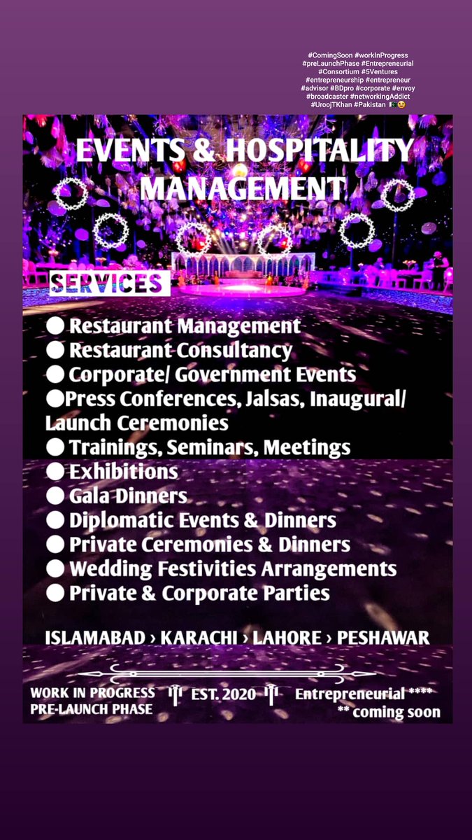 UroojTKhan's tweet image. SNEAK PEEK 👀

SERVICES FOR 2 OF MY VENTURES FROM MY "UPCOMING GROUP"💫😏 
Will upload the rest of the details soon. 

Announcing the Group Name shortly.. Stay tuned!! 🤞😀

#ComingSoon #workInProgress #preLaunchPhase #Entrepreneurial #Consortium #5Ventures #UroojTKhan 💫😏