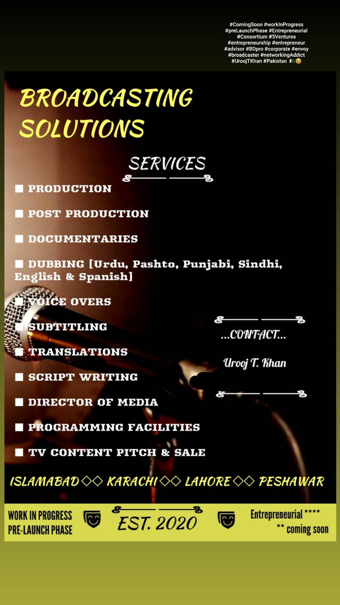 UroojTKhan's tweet image. #ComingSoon #workInProgress #preLaunchPhase #Entrepreneurial #Consortium #5Ventures #entrepreneurship #entrepreneur #advisor #BDpro #corporate #envoy #broadcaster #networkingAddict #UroojTKhan #Pakistan  🇵🇰😃