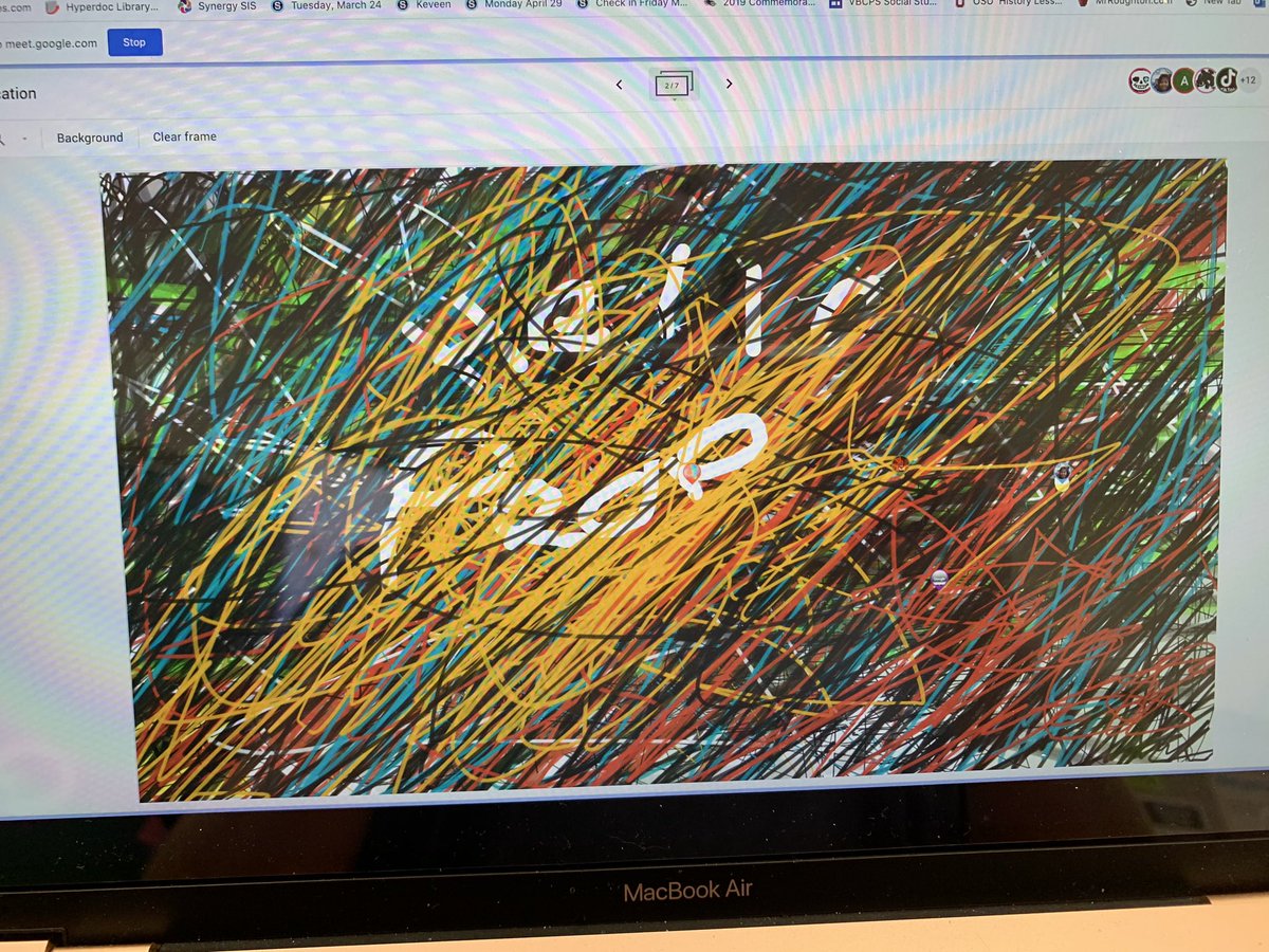 kdaugherty01's tweet photo. My students asked me if they could have five minutes to just play on the jamboard... so they got some free time #remotelearning https://t.co/4Hcg7S7slU
