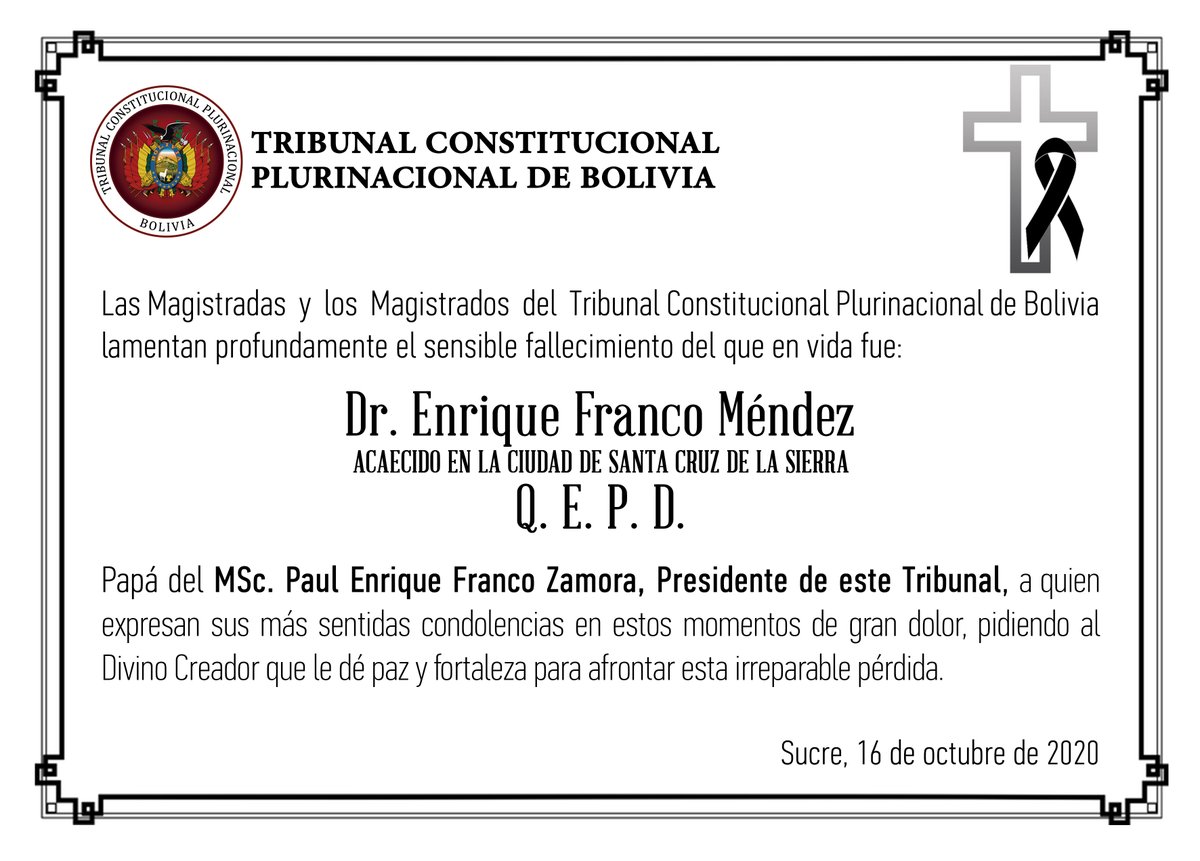 Tribunal Constitucional Plurinacional de Bolivia (@tcp_bolivia) on Twitter photo 