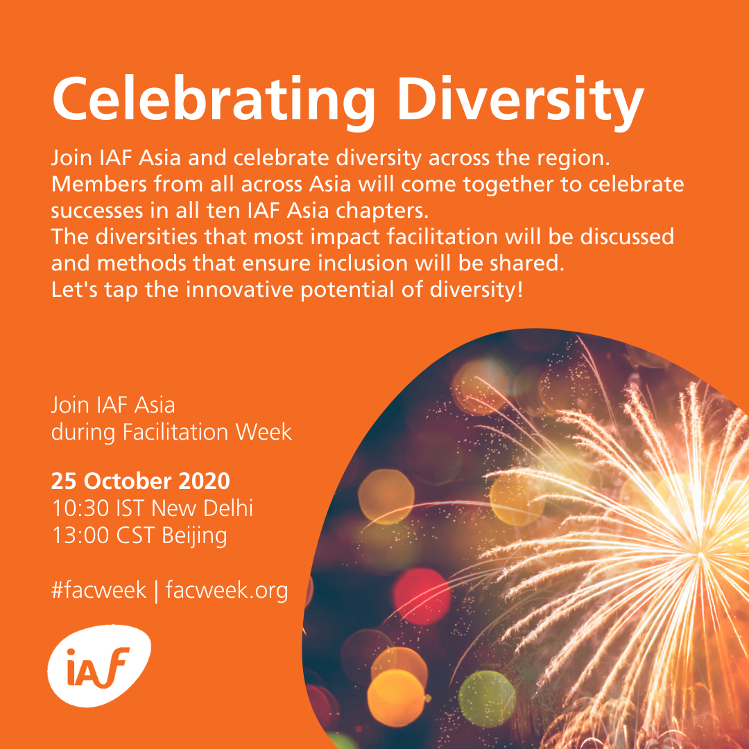 IAFacilitators's tweet image. Join IAF Asia at #facweek and celebrate diversity across the region.
Members from all across Asia will come together to celebrate successes in all ten IAF Asia chapters.