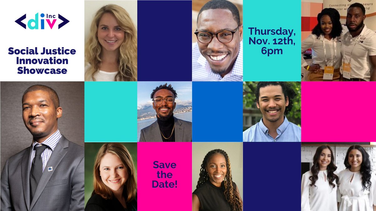 Come see the change SOCIAL JUSTICE INNOVATION wants to bring to the world at 6pm CST on Thurs, Nov.12th with a SHOWCASE featuring <a href="/vnglestories/">Vngle: The Civic Insights Company</a> <a href="/CivicLinks/">Civic Links</a> <a href="/Official_LSJA/">Lone Star Justice Alliance</a> <a href="/amplifyrj/">Amplify RJ - Restorative Justice</a> @ShopDownloadME <a href="/kwasifrye/">kwasifrye</a> <a href="/proudlyadg/">Dearborn Girl</a> and Breaking The Box

#WhyDIvInc #SocialJusticeInnovation