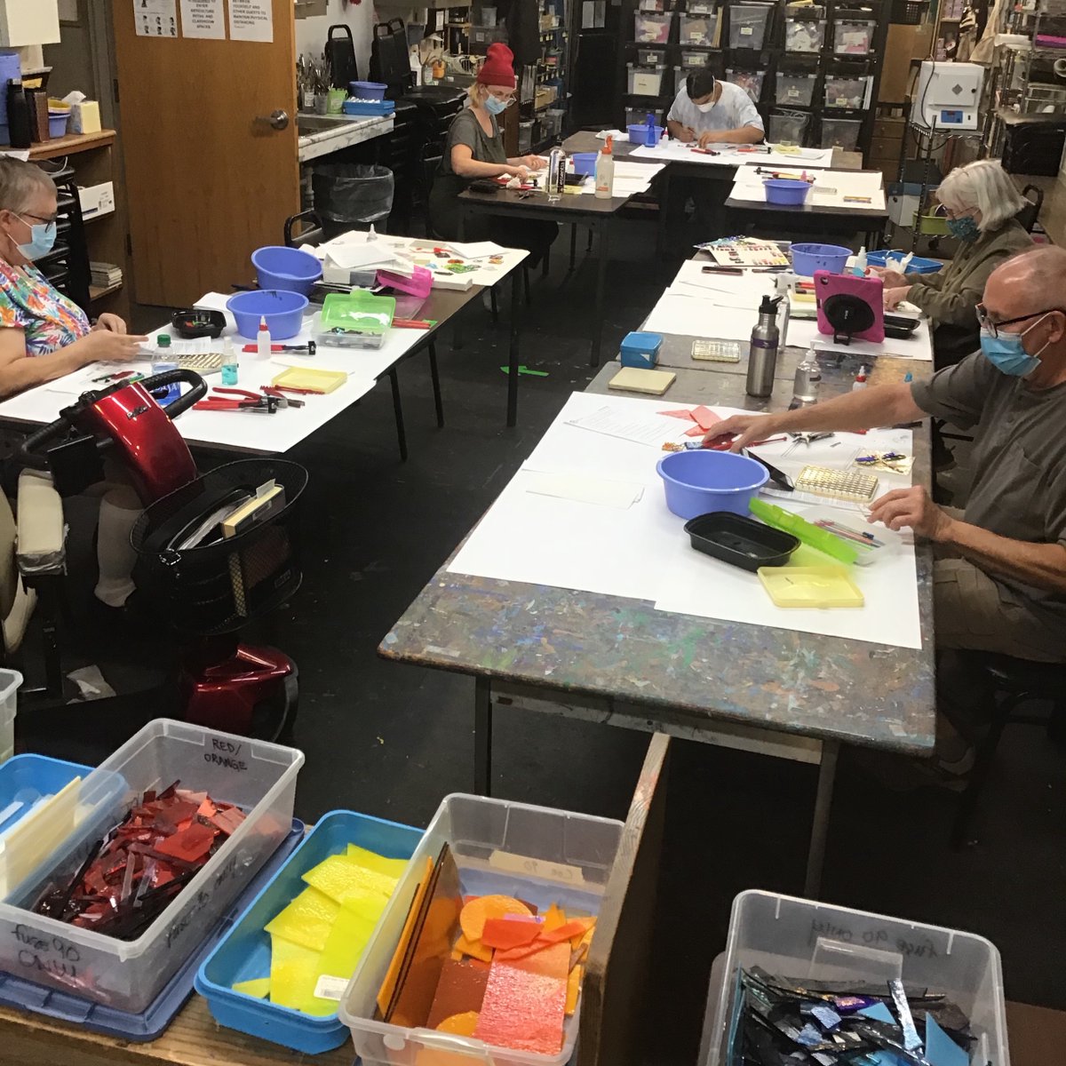 Adult classes are up and running. 
We had a great time with our fused glass class and even at a distance we were able to collaborate and get creative. 
Check out more adult classes on our website.