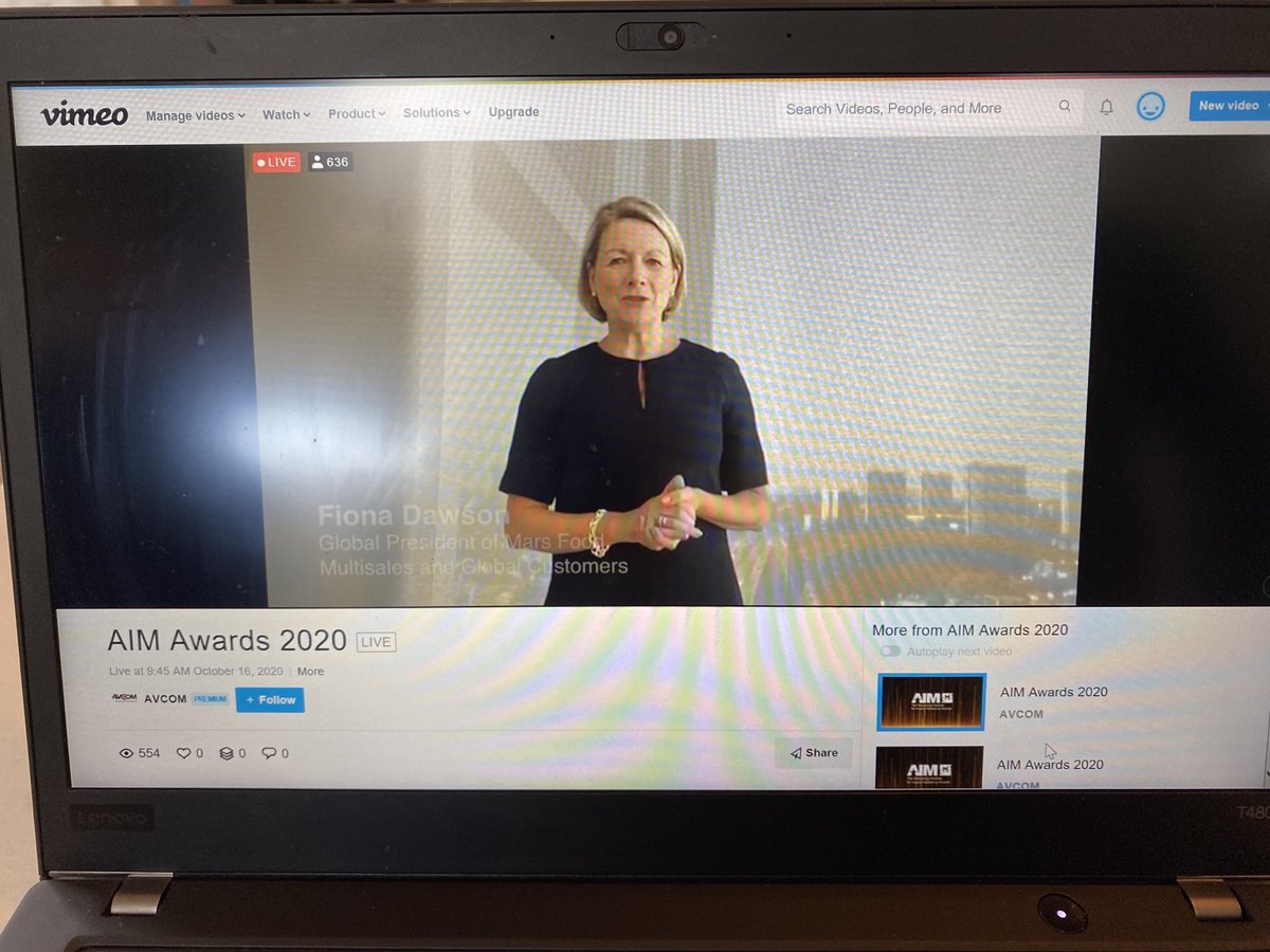 Wonderful to see Fiona Dawson at the #AIMA20 today. What a role model she is.