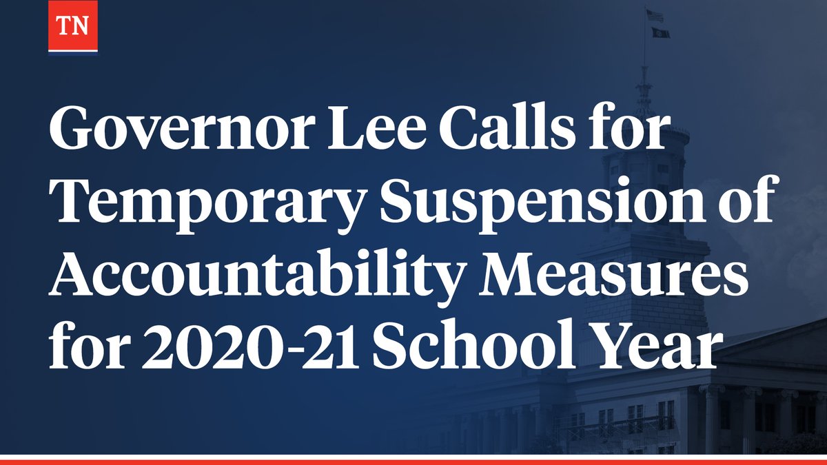 Given the disruption that this pandemic and extended time away from the classroom has had on our students, we will work with the General Assembly to bring forward a solution that alleviates burdens associated with educator evaluations and school accountability metrics.