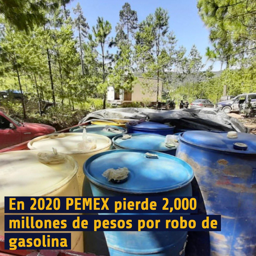 GasGasApp's tweet photo. ⛽ De enero al 31 de agosto de 2020, a Petróleos Mexicanos (Pemex) le robaron cuatro mil 300 barriles de gasolinas, turbosinas y diésel, informó Octavio Romero Director General de PEMEX. https://t.co/VTHgyRHVbI