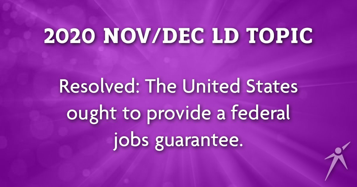 The debate topics for November and December have been released! Which resolution would you rather debate?
