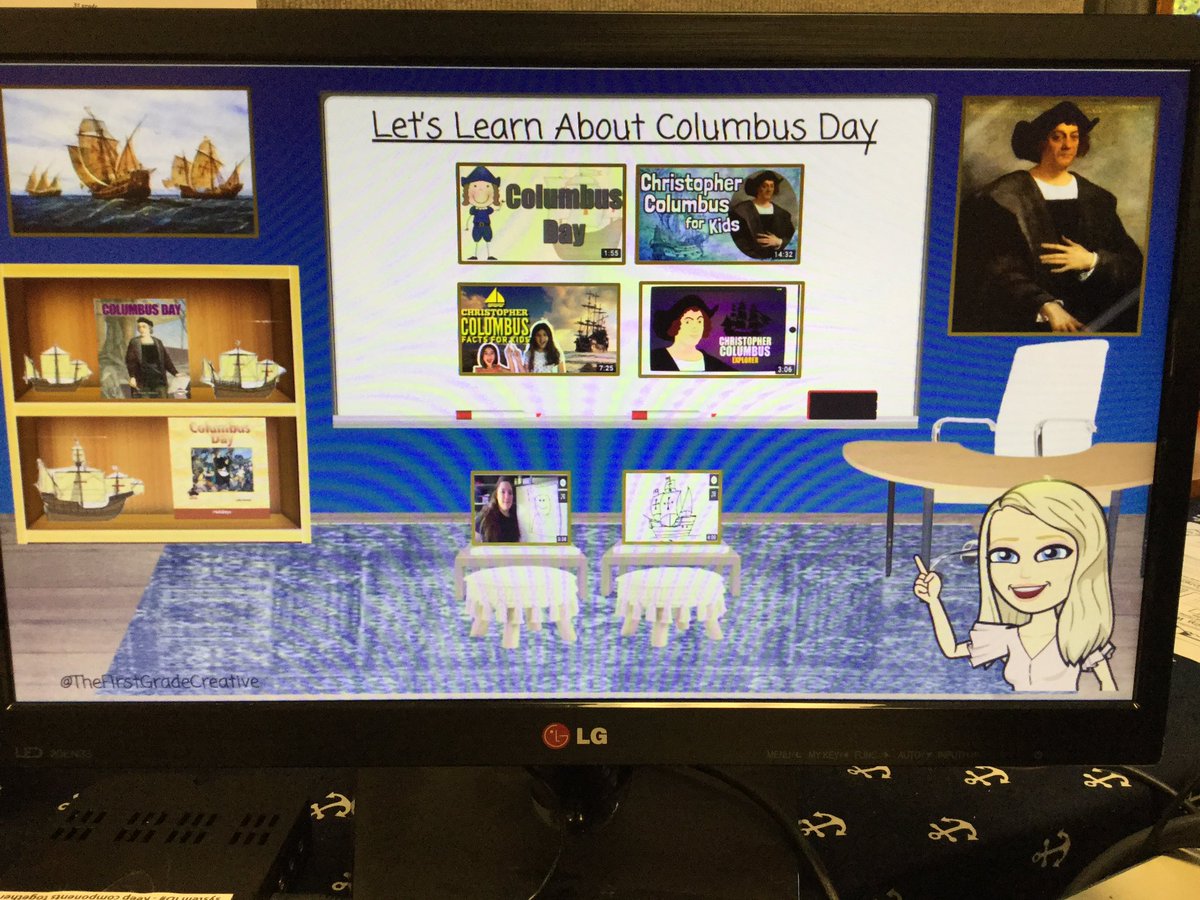 MrsMcKeeMC's tweet photo. Students are rocking learning from our Google Slides! I am so impressed the facts they learn. 
#firstgrade #ColumbusDay https://t.co/7PAraWK7ds