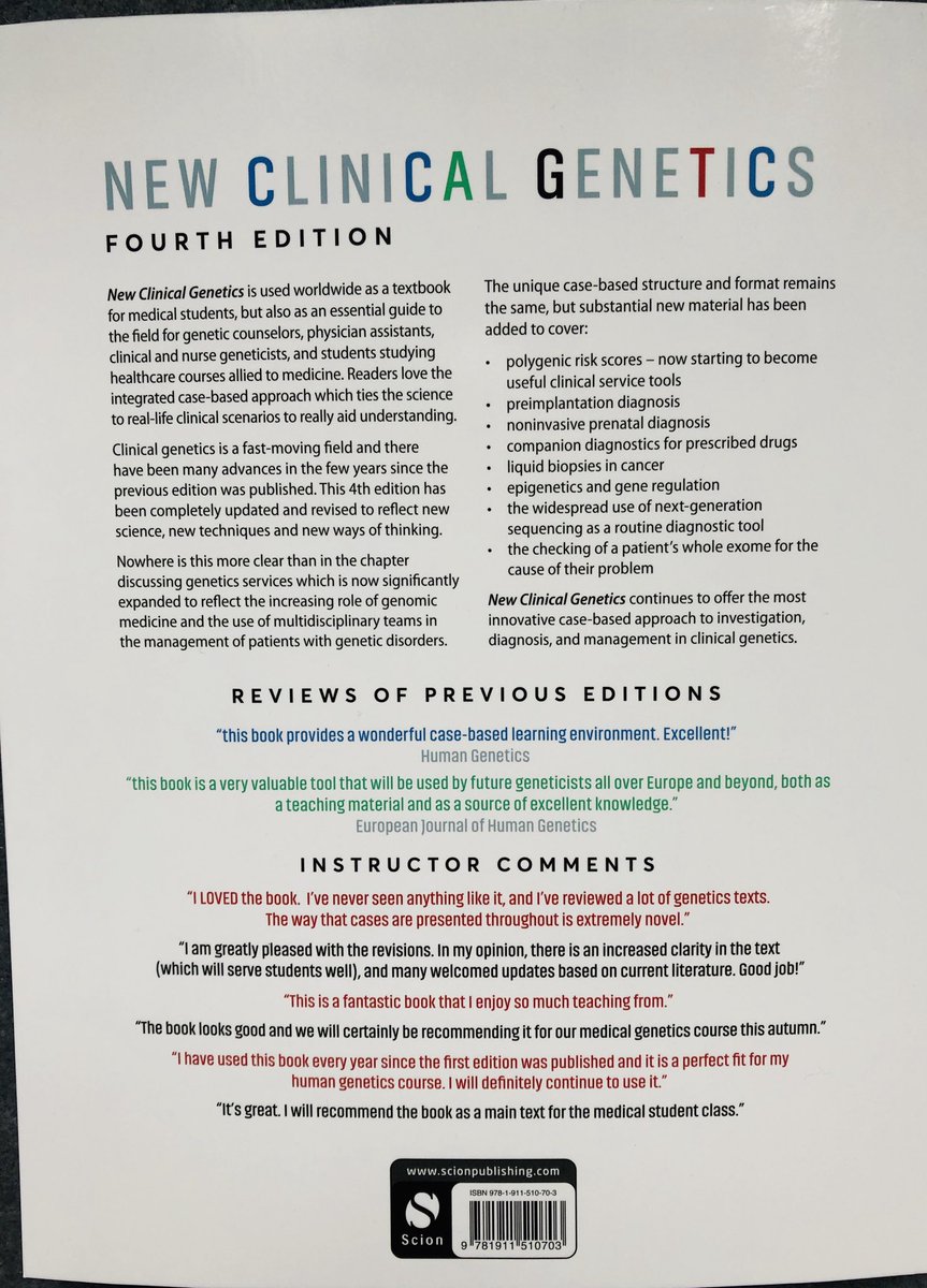 Ddysmo's tweet photo. New Clinical Genetics by Read and Donnai. 4th Edition hot off the press. Lots of updated and new content. https://t.co/DHXHzVW7HU