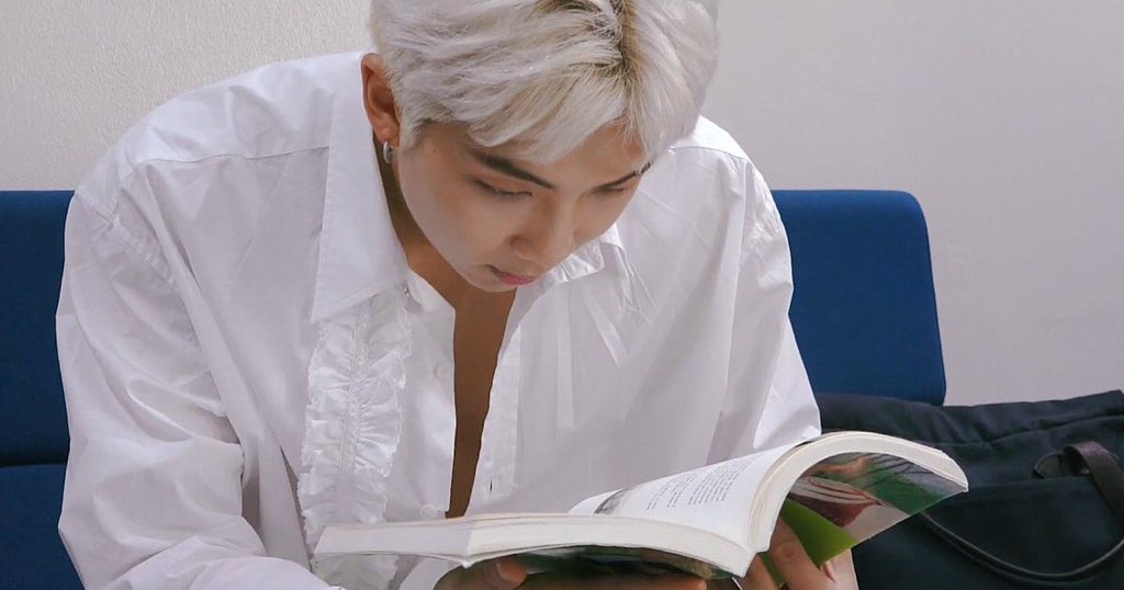 Never Stop Learningnamjoon sometimes reads a book in his spare times. seokjin also graduated from one of the most prestigious university in korea. they're both now in process of getting their master degrees despite their packed schedule as an idol