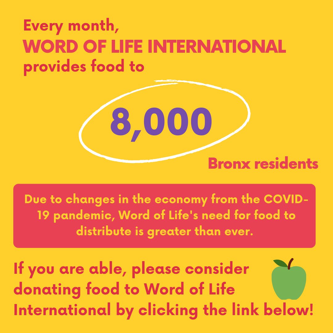 ColumbiaCssc's tweet photo. Today is #WorldFoodDay! To celebrate, please consider joining us in donating food to World of Life. They run weekly food distributions in the Bronx, NY and help feed 8,000 people every month.
🍏
Link to donate here: ​https://t.co/NzQsJ4Dozz
🍎
Thank you! https://t.co/EHIVNmxOXD