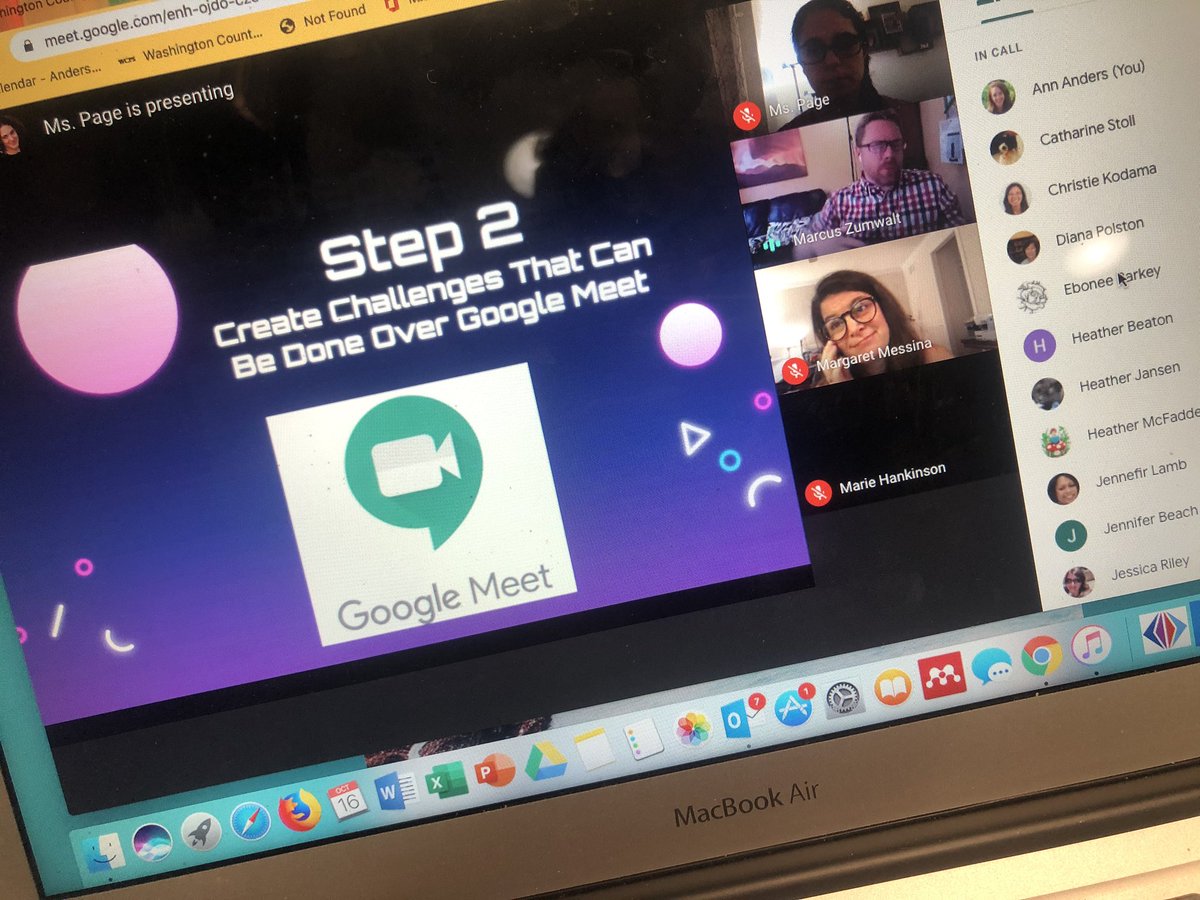 AnnKAnders's tweet photo. IDEA OVERLOAD! 💡Live STEM challenges & building community during #distancelearning with @MarcusZumwalt #masl2020 THANK YOU! @MASLMD @thefitbrarian https://t.co/Hjfisy5r0m
