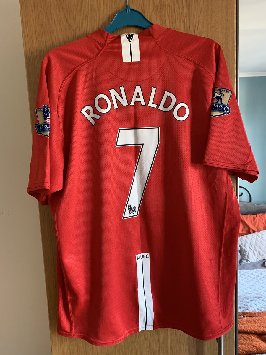 KitFinds's tweet image. Still going with the @ManUtd shirts. This time a 2008/09 home shirt with @Cristiano on the back. 
#kitfinder