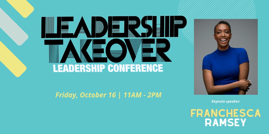 UTSAVolunteers's tweet photo. Join us for the #LeadershipTakeover Conference! Starting at 11am with keynote speaker Franchesca Ramsey talking about social justice! Stay for the entire conference &amp; at our closing session have a chance to win a special prize! 
JOIN: https://t.co/MZuJXGTKX7 https://t.co/BTLlFcbHei